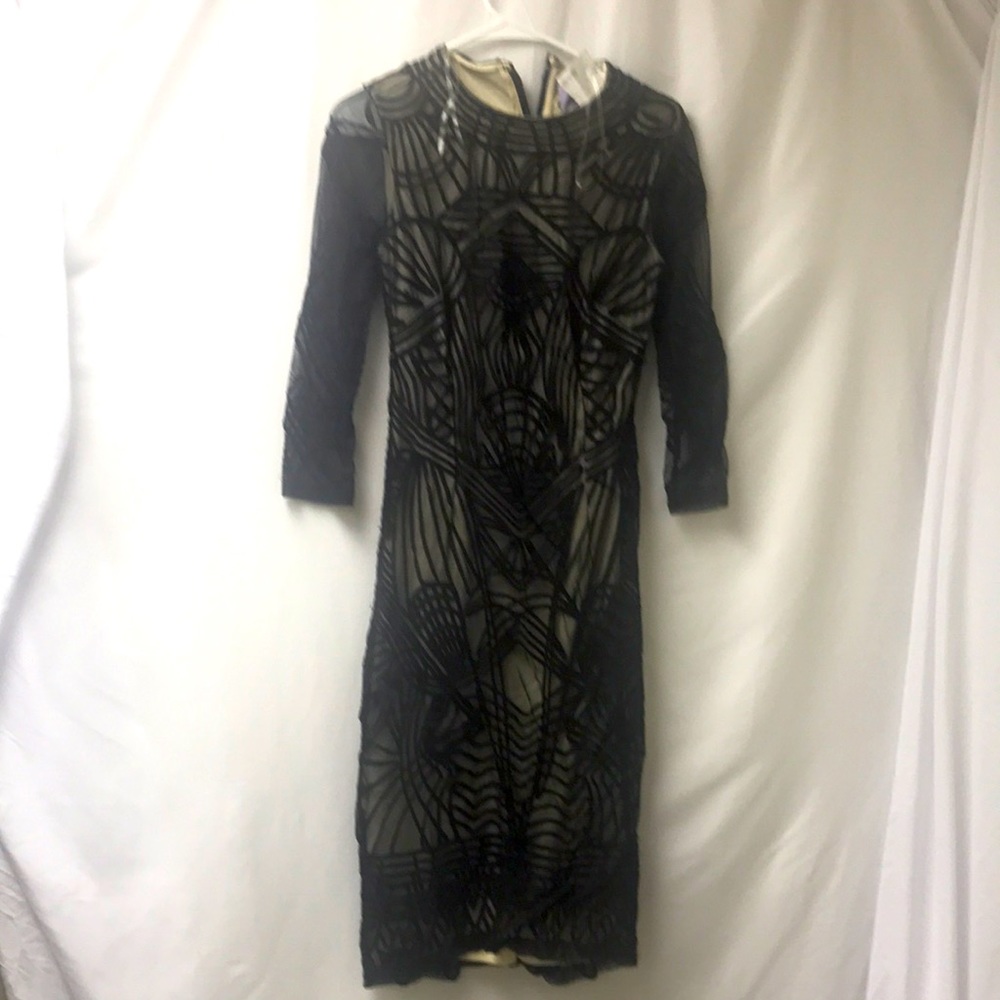 JS Collections Black Long Sleeve Dress